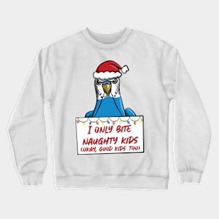 Only Bite Naughty Kids Male Blue Budgie Crewneck Sweatshirt